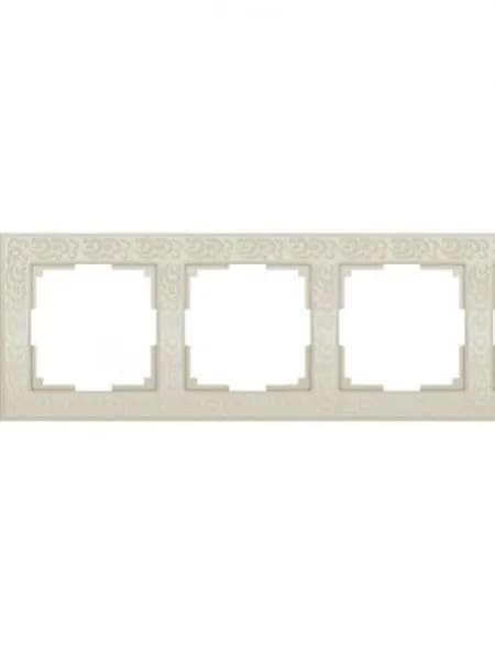 7103 Рамка 3 постовая слоновая кость WL05-Frame-03-ivor