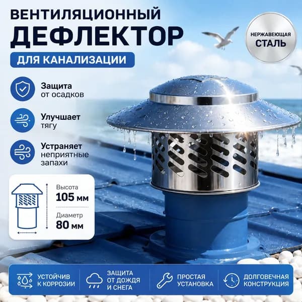 Зонт из нержавеющей стали f75 мм, универсальный,Воздухозаборник для зонта