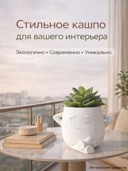 Вазон 6 см, цвет белый