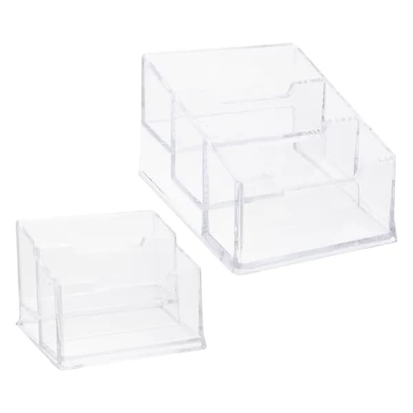 Держатель Для Визиток 2Pack, Прочный Акрил, Простой Дизайн, Для Офисного Использования