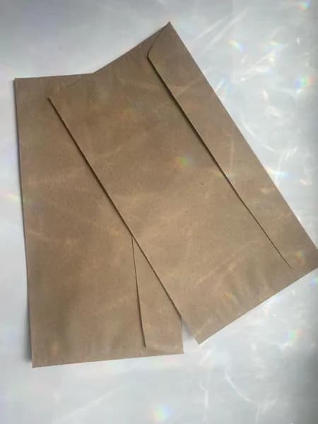 Конверты из крафтовой бумаги 210*110 для денег, сертификатов 2 шт