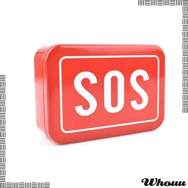 Прямоугольная коробка SOS, цветной дизайн, для организации мелких предметов