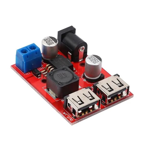 (F B G Y) LM2596S Двойной USB DC-DC 9V 12V 24V 36V до 5V 3A Плата понижающего преобразователя Автомобильное зарядное устройство Солнечный блок питания
