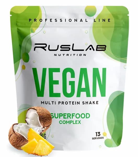 MULTI VEGAN PROTEIN SHAKE-белковый коктейль для веганов,вегетарианцев (416 гр),вкус пина колада
