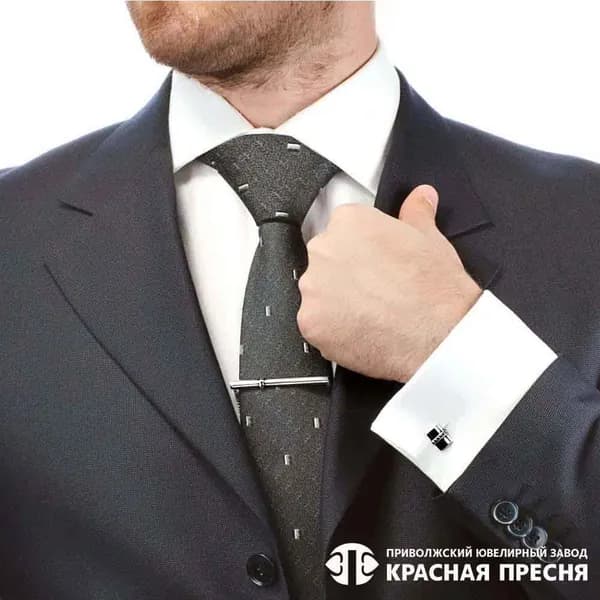 Запонки Красная Пресня из серебра 925 пробы
