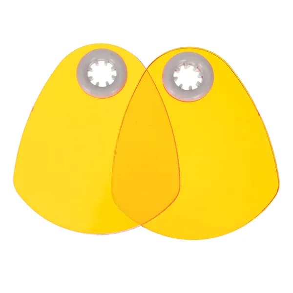 Оранжевые акриловые защитные экраны для стоматологических ламп, набор из 2 шт, для ежедневного использования