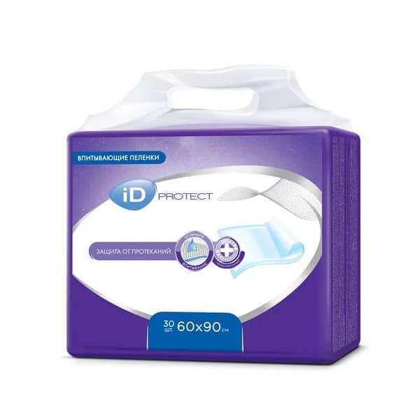 Пеленки iD Protect, 60x90 см, 30 шт.