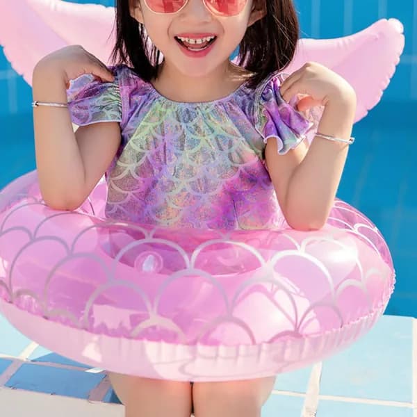 Надувной круг-русалка для купания, - 1