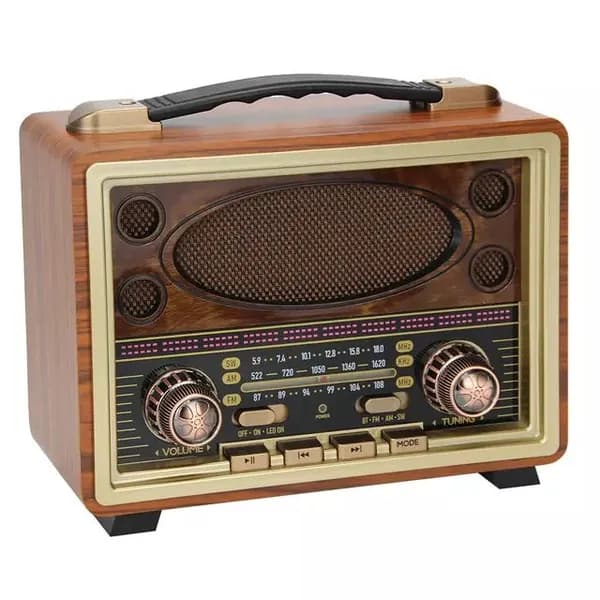 Радиоприемник в ретро стиле Meier M-2027 BT Wood Brown USB, TF, Bluetooth