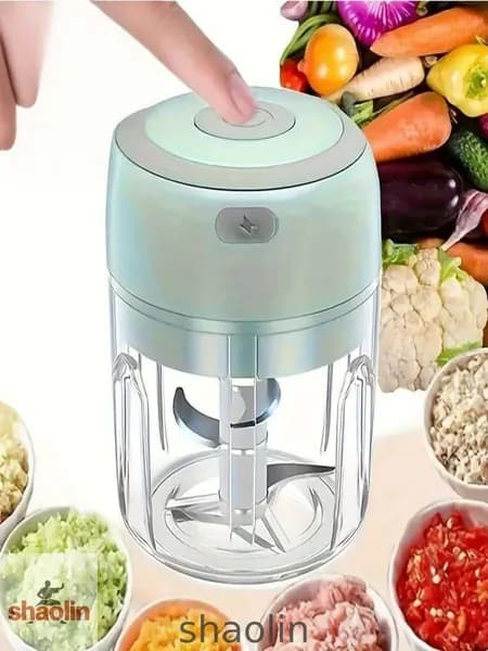 Электрический измельчитель для продуктов, беспроводной, 250 мл, USB-зарядка, для чеснока и овощей