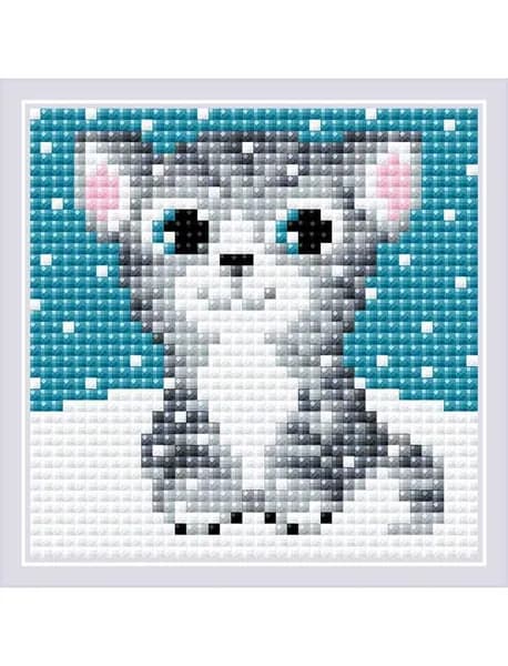 Алмазная мозаика "Снежинка", 10х10 см, АМ0080