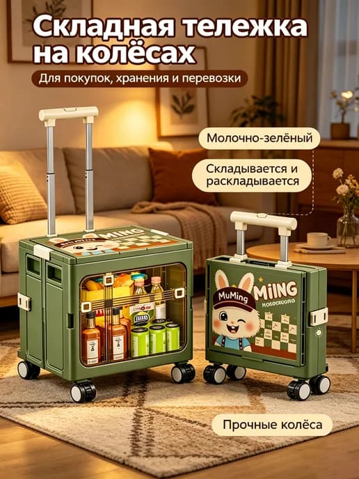 Тележка складная для покупок, инструментов
