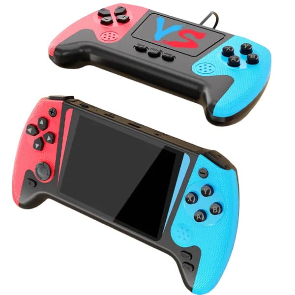 Игровой консоль Red Blue с 3,5-дюймовым экраном и 500 встроенными играми
