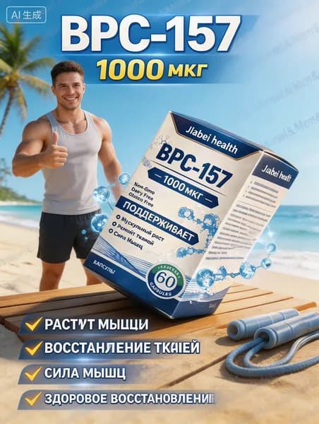 БАД для суставов, пептид BPC-157 1000 мкг (60 капс). Надежный пептид для восстановления связок: жизнь без боли в коленях и мышцах
