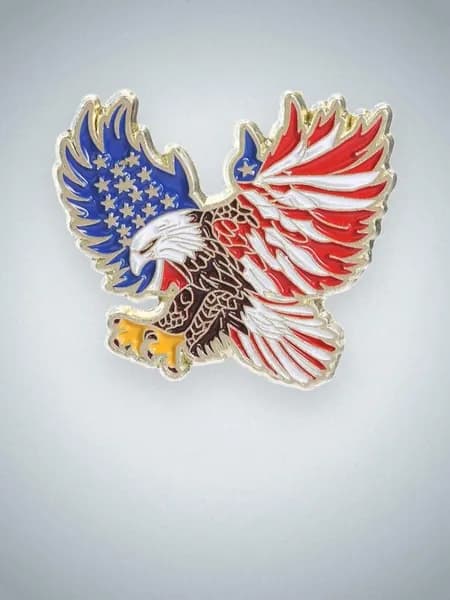 Булавка-брошь с американским флагом для шляп, сумок и лацканов, - 146