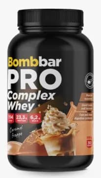 Протеин Bombbar Whey Protein Pro многокомпонентный, 900 г. вкус "Карамельный фраппе"