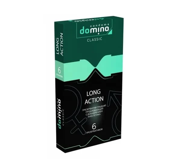 Luxe Domino Classic Long Action презервативы с продлевающим эффектом 6 шт