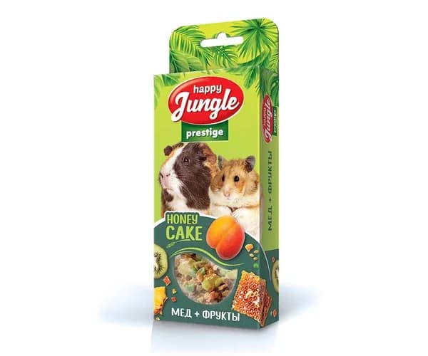 Лакомство для грызунов корзиночки Happy Jungle престиж мед/фрукты 85г 3шт j501