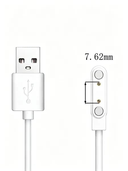 Магнитная зарядка USB кабель для смарт часов универсальная 7.62 мм 2 pin / зарядное устройство детских умных часов Aimoto / Elari / Geozon / Jet kid / шнур провод для Smart baby watch