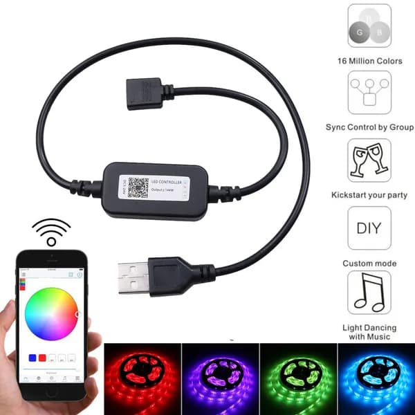 контроллер для светодиодной ленты JH-RGB01, 5 В 5 А
