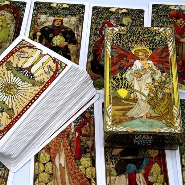 Колода Таро Golden Art Nouveau 78 карт, мелованная бумага