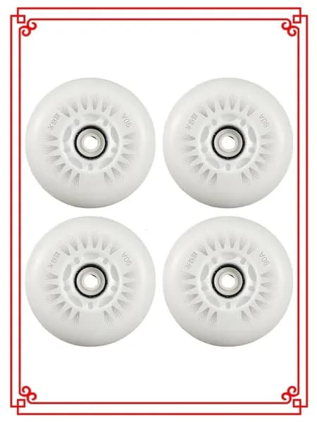 4 шт. LED светящиеся колеса для скейтинга, роликовые колеса, Белый оптический сердечник - 72mm
