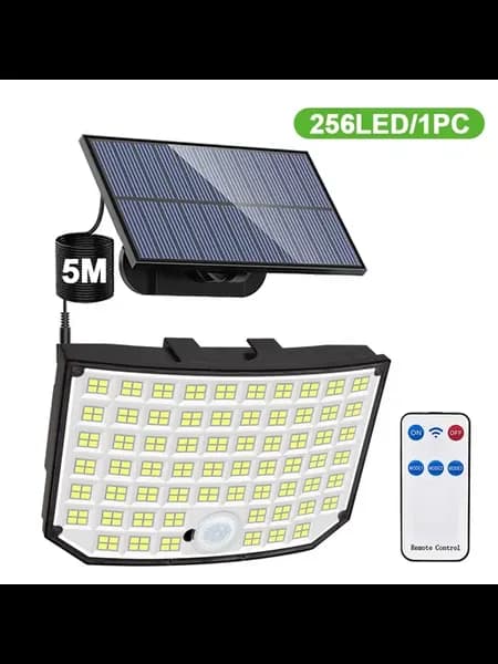 Солнечный светильник 256 LED, 5M, с датчиком движения