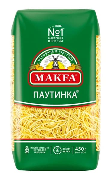 Макароны MAKFA Вермишель тонкая высший сорт, 450г
