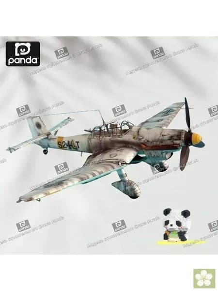 Бумажная модель, 1:33, Германия, пикирующий бомбардировщик Ju-87 D-3 Stuka, модель самолета