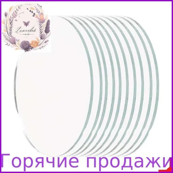 10 шт. стеклянных зеркал для макияжа, овальные косметические рамки, керамические плитки, маленькие для путешествий