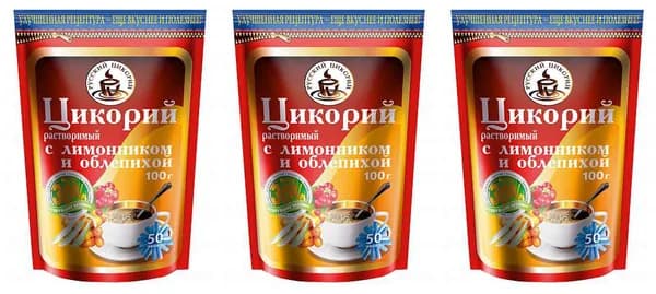 Русский цикорий Цикорий С лимонником и облепихой, растворимый ,100 г, 3 уп