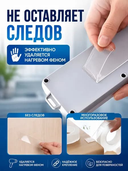 Клейкая лента канцелярская 30 мм x 3 м, 1 шт.