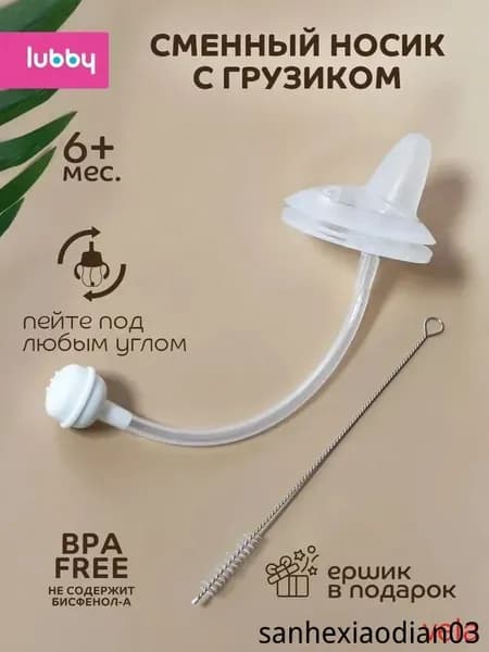Сменный носик для поильника детского, соска для поильника lubby(прозрачный)