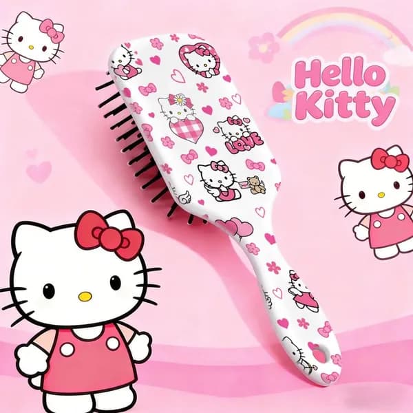 Расческа в форме сердца Hello Kitty, массажная расческа, 1 шт