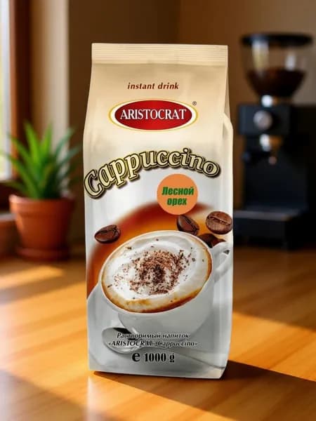 ARISTOCRAT Растворимый кофейный напиток "Cappuccino" Лесной орех.
