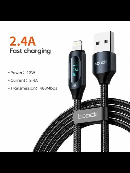 USB-кабель Toocki С LED-дисплеем Для iPhone 14 13 12 11 Pro