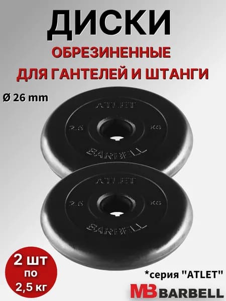Комплект дисков Атлет (2 по 2,5 кг)