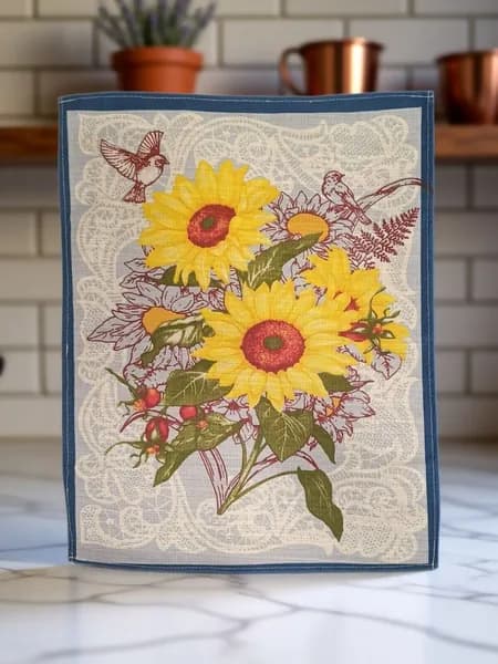 Полотенце кухонное полотенце кухонное, Льняная фактура, 45x60, 1шт