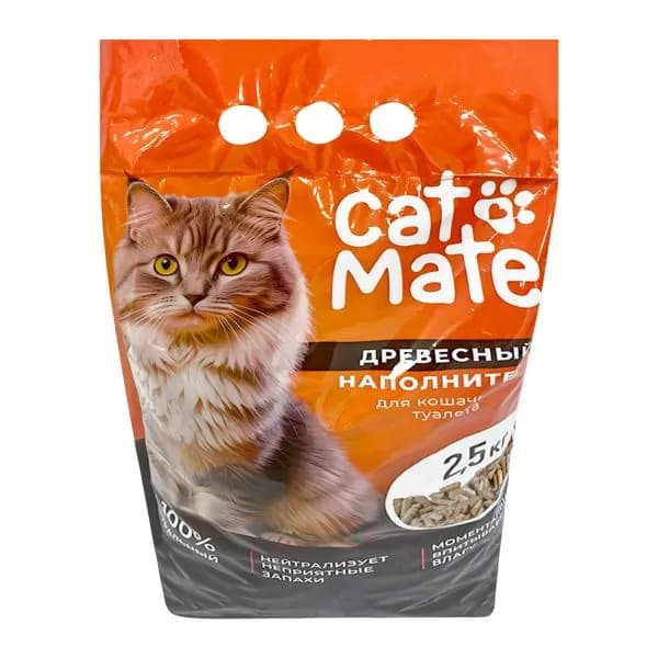 Наполнитель для кошек Catmate древесный 2.5кг