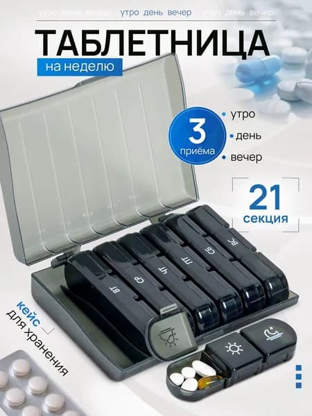 Таблетница на неделю на 3 приема