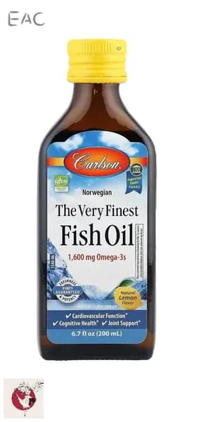 Норвежская Омега 3, Рыбий жир для взрослых со вкусом лимона , Omega 3 Fish Oil, Carlson , 200 мл