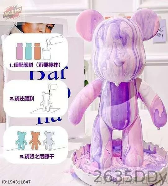 Набор для творчества мишка с красками Bearbrick 23 см