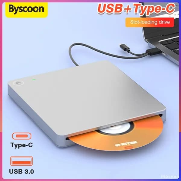 Эксклюзивный USBрекордер для CD и DVD со щелевой загрузкой, внешний оптический привод