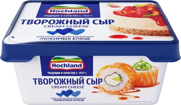 Сыр творожный HOCHLAND Для кулинарии: для горячих и холодных блюд 65%, без змж, 400г