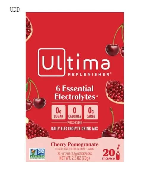 Ultima Replenisher, Electrolyte Mix, вишня и гранат, 20 пакетиков по 3,4 г (0,12 унции)