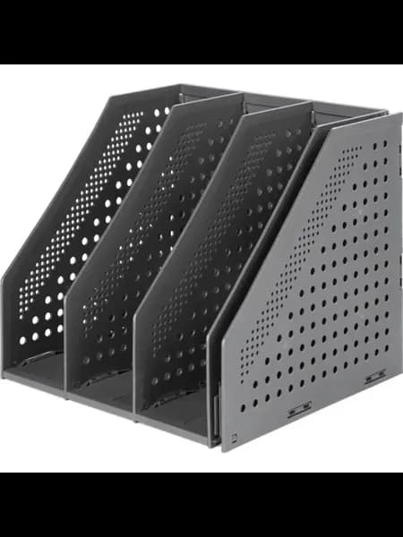 Лоток вертикальный 78996DGrey складной 4 отделения темн