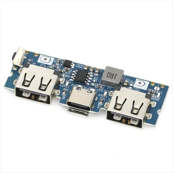 Плата Зарядного Устройства Для Аккумулятора MicroUSB/TypeC 5 В 2 4 А Двойной USB 18650 A