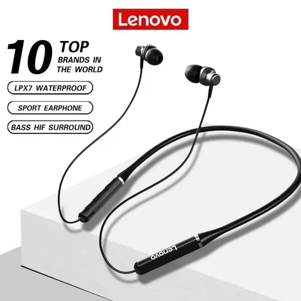 Lenovo Наушники беспроводные с микрофоном Lenovo беспроводные наушники Lenovo HE05X，, Bluetooth, USB Type-C, черный