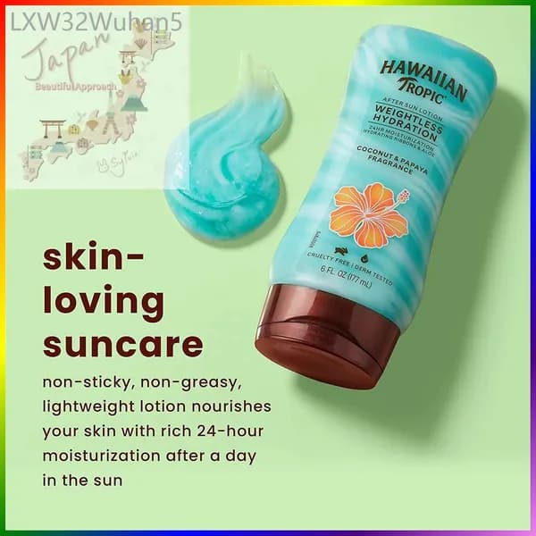 Hawaiian Tropic, Silk Hydration Weightless, невесомый увлажняющий лосьон после загара, кокос и папайя, 177 мл
