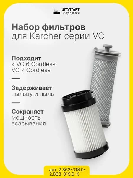 Набор фильтров для пылесосов VC, 2.863-318.0-2.863-319.0-K